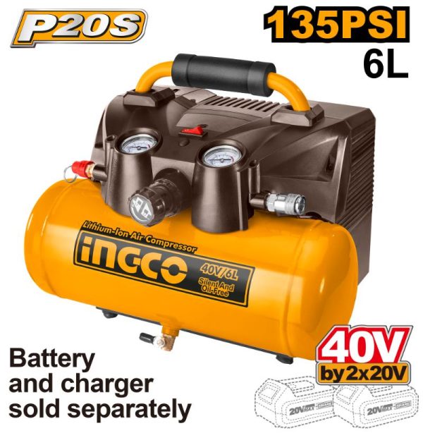 Ingco Lithium-Ion Air Compressor (40V)