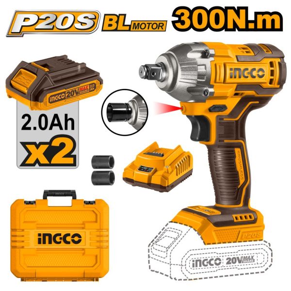 Ingco Cordless impact wrench (20V)