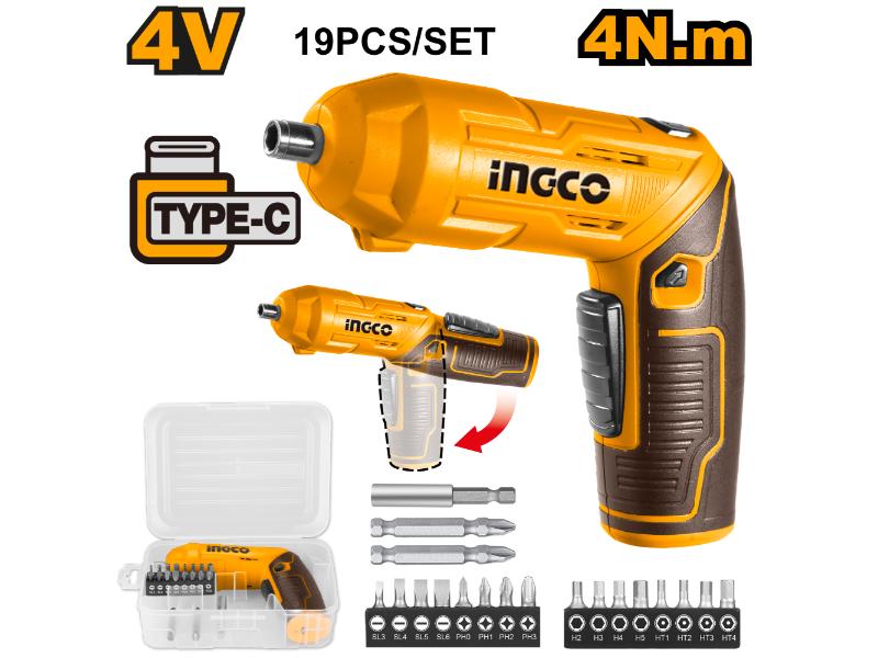 Ingco 4v Lithium-Ion Cordless Screwdriver