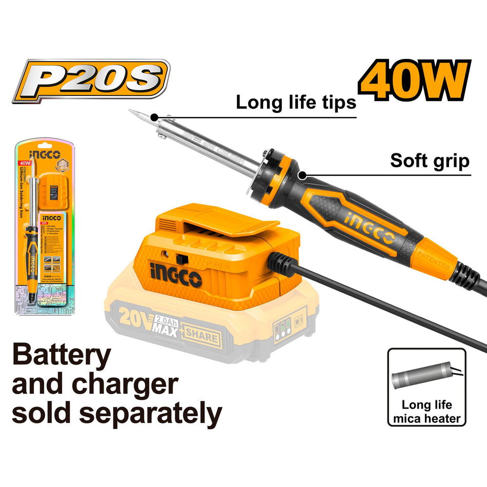 Ingco 20v Lithium-Ion Soldering Iron