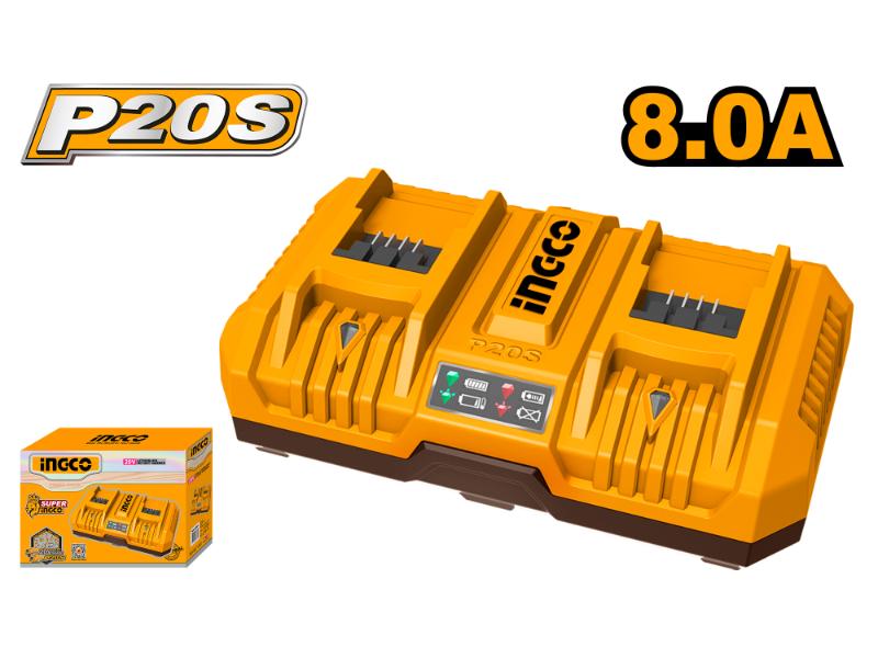 Ingco 2-Port Lithium-Ion Battery Charger