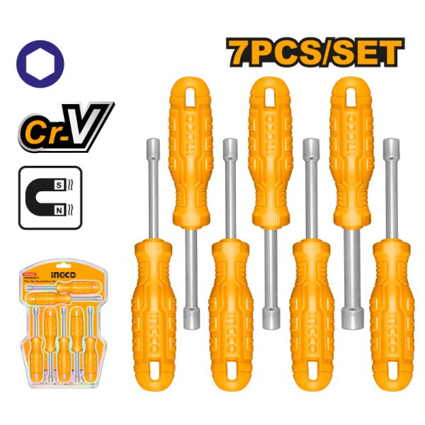 Ingco 7 piece nut screwdriver set