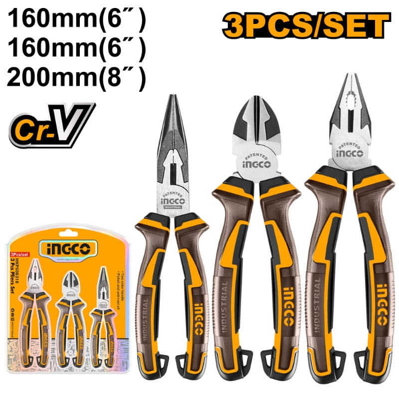 Ingco 3 Piece Pliers set