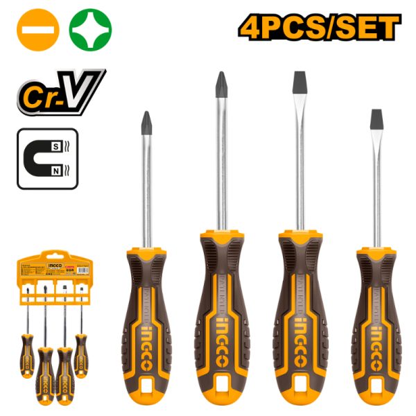 Ingco 4 Piece Screwdriver Set