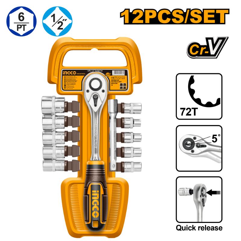 Ingco 12 Piece 1/2″ socket set