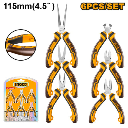 Ingco 6 Piece Mini pliers set