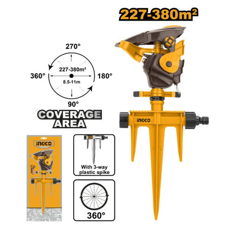 Ingco Plastic Auto Gear Sprinkler