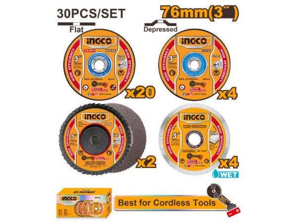 Ingco Cutting And Grinding Disc Set